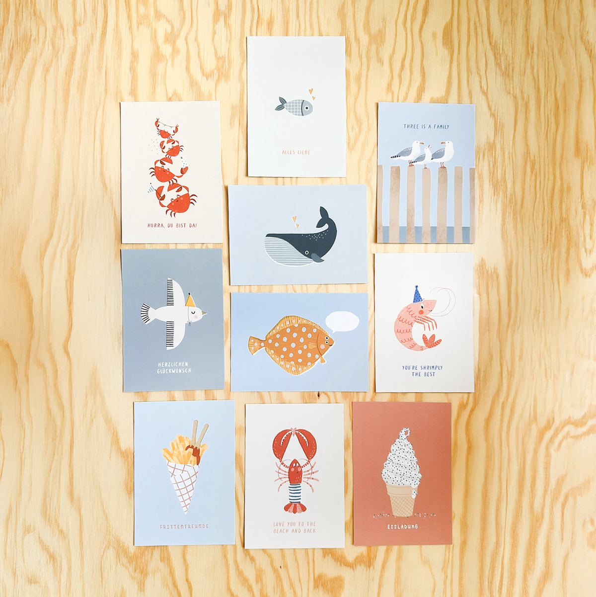 10er Postkartenset "HAPPY SEA"