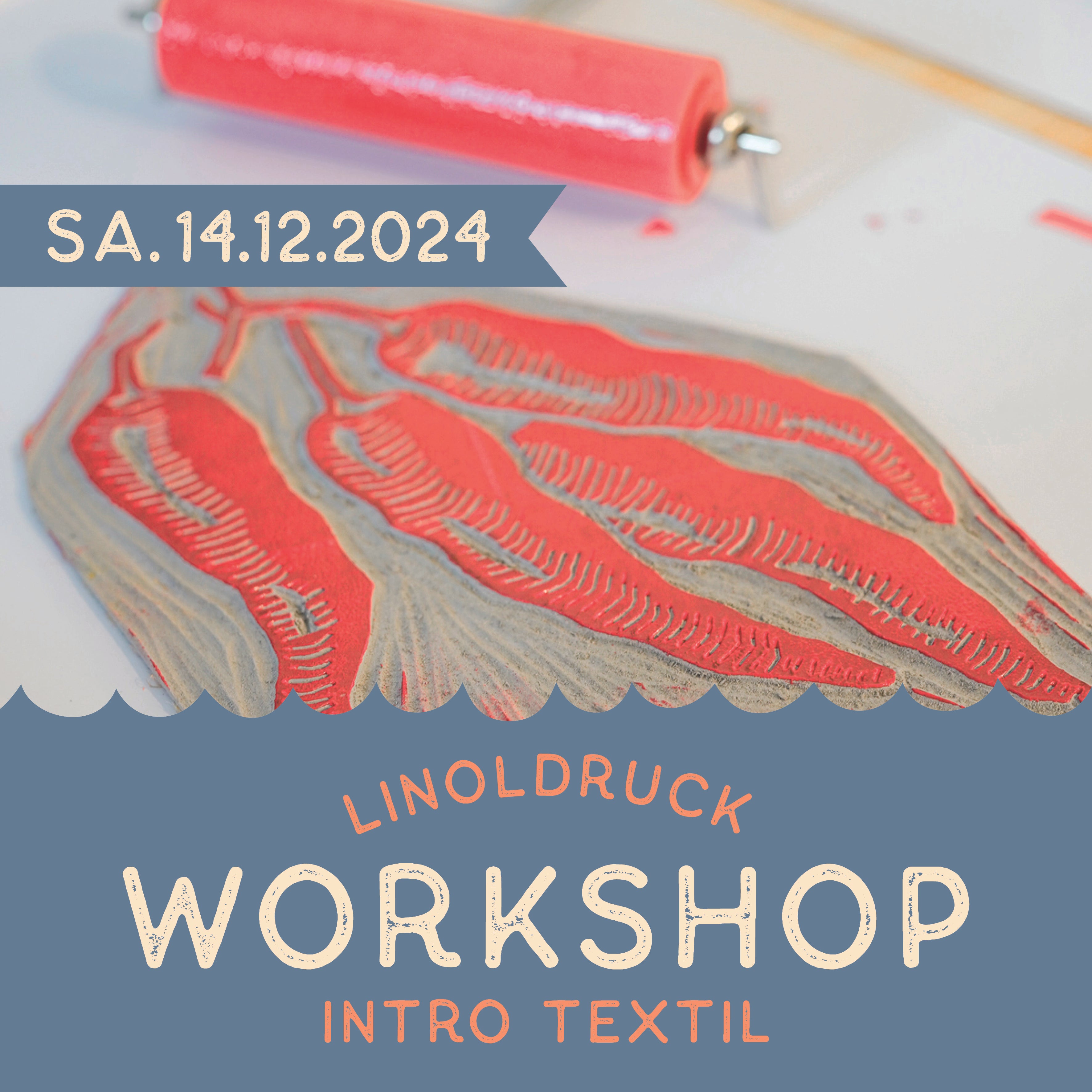 14.12.2024 LINOLDRUCK WORKSHOP – Intro Textil