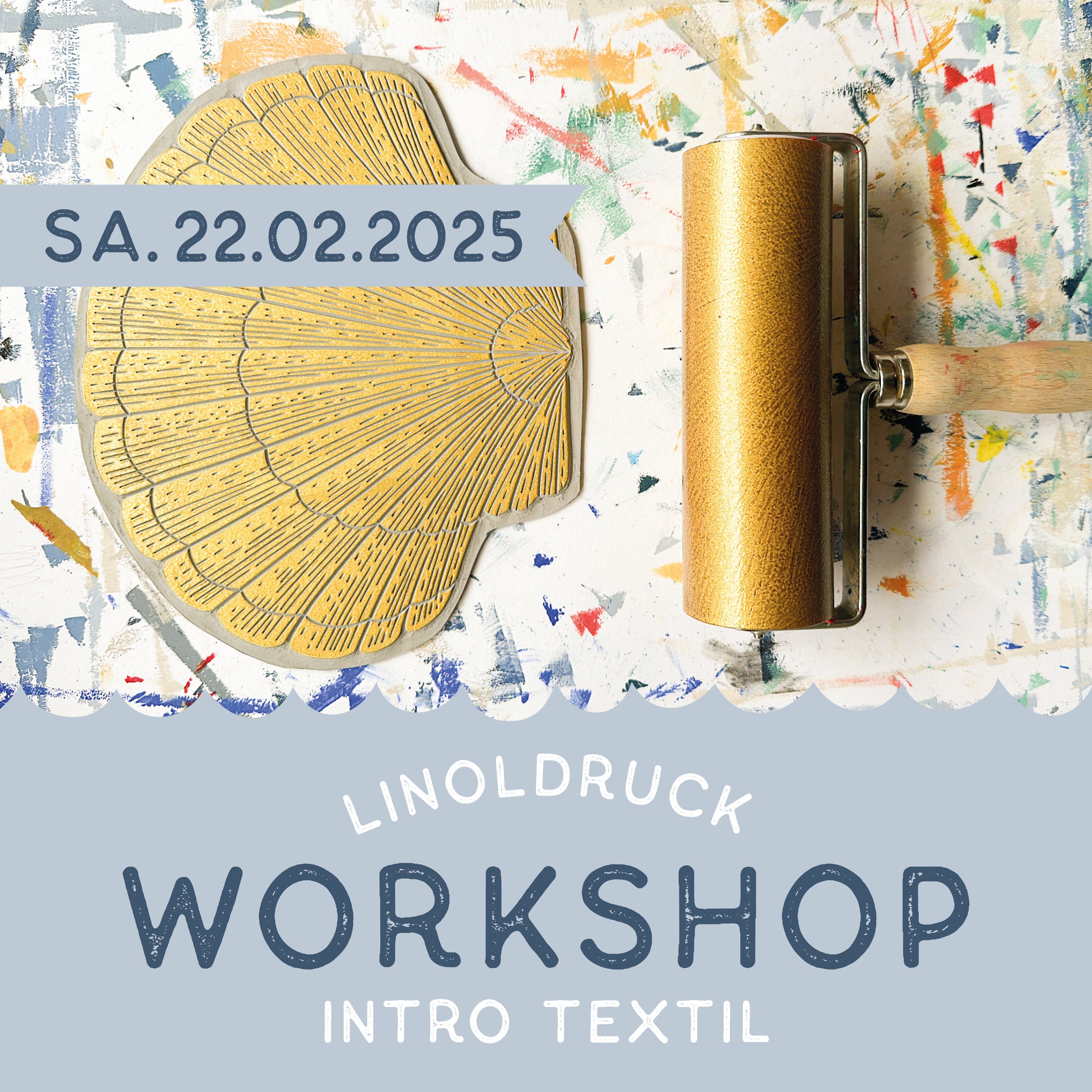 22.02.2025 LINOLDRUCK WORKSHOP – Intro Textil