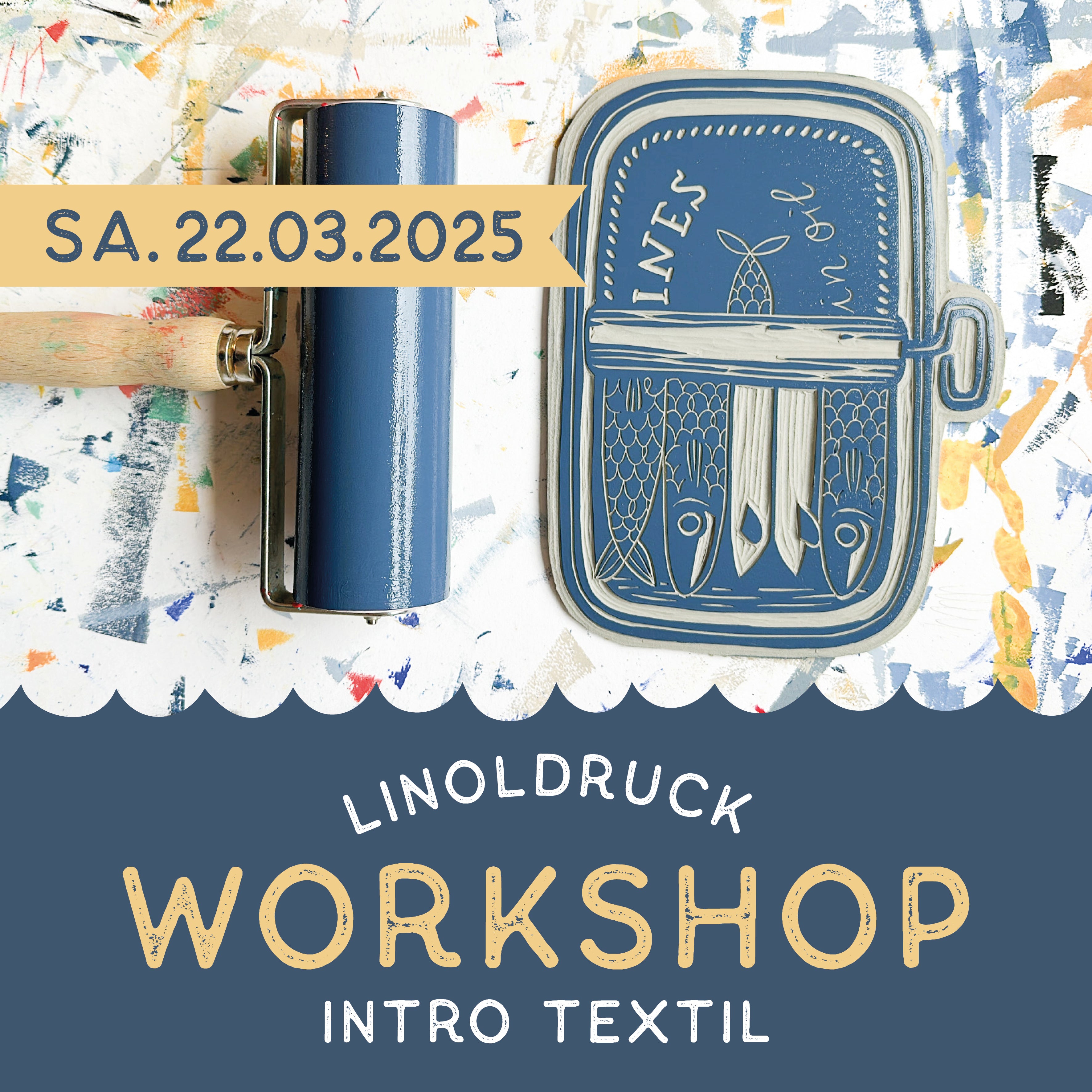 22.03.2025 LINOLDRUCK WORKSHOP – Intro Textil