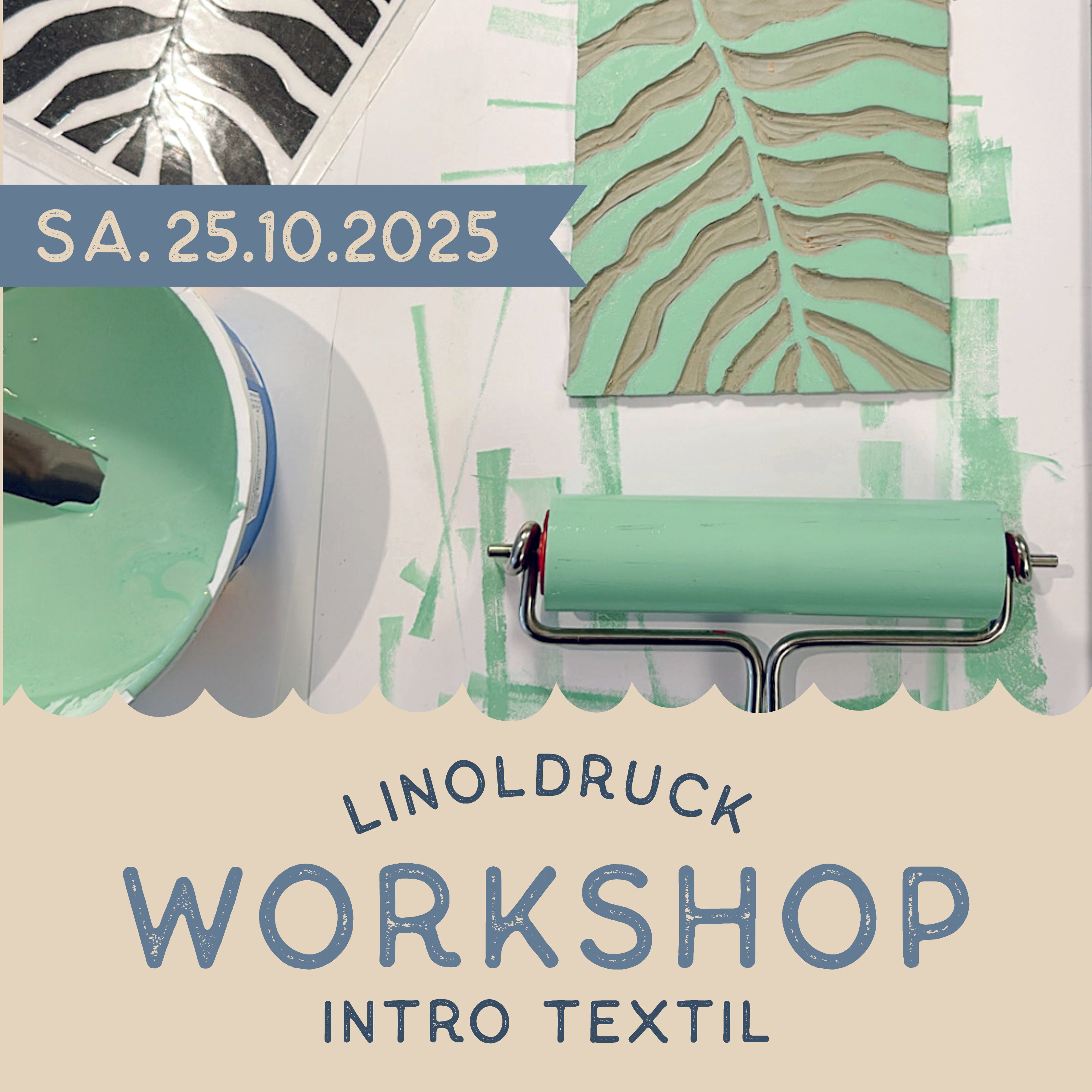 25.10.2025 LINOLDRUCK WORKSHOP – Intro Textil